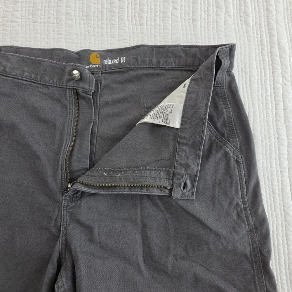 Carhartt Relaxed Fit Shorts Mens 40 Grau Stretch Classic 10" Inseam 102514-039 - Picture 8 of 16